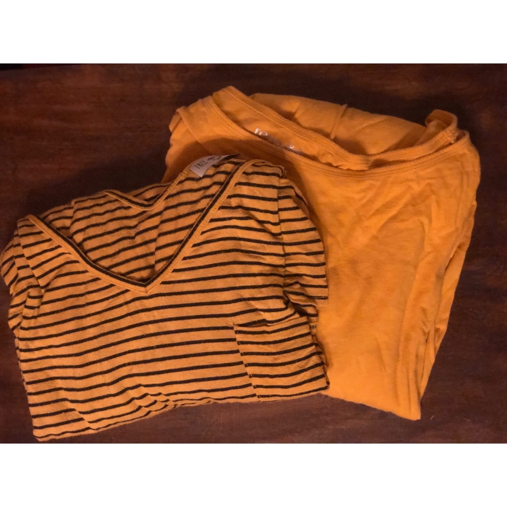 Long Sleeved Mustard Yellow Pair